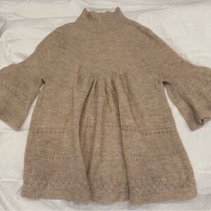 Anthropologie Taupe Mock turtleneck  Sweater